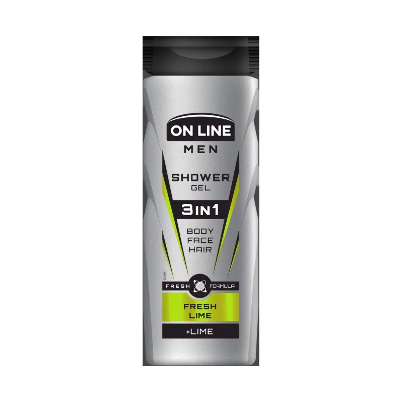 ŻEL POD PRYSZNIC DLA MĘŻCZYZN 3IN1 FRESH LIME + LIME 400ML ON LINE