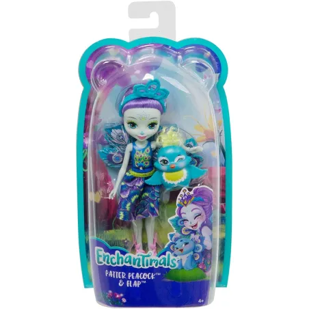 Lalka Enchantimals Patter Peacock + Paw Flap 4+