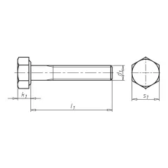 Śruba Sześciokątna Z Trzpieniem 25 Szt. M16X100 Din 931 Stal 10.9 Wurth 005216100