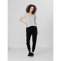 T-Shirt Koszulka Damska 4F Tsd352 Bawełna Luźny Krój Dekolt V
