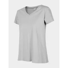 T-SHIRT KOSZULKA DAMSKA 4F TSD352 BAWEŁNA LUŹNY KRÓJ DEKOLT V