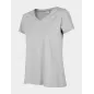 T-Shirt Koszulka Damska 4F Tsd352 Bawełna Luźny Krój Dekolt V T-Shirt Koszulka Damska 4F Tsd352 Bawełna Luźny Krój Dekolt V
