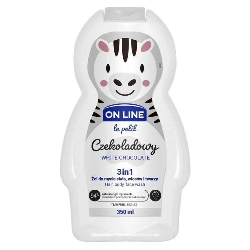 CZEKOLADOWY ŻEL DO MYCIA CIAŁA WŁOSÓW I TWARZY 3IN1 350ML ON LINE