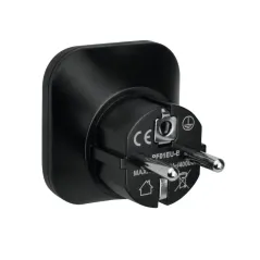 Adapter Podróżny Europa Pf01Eu-B Do Wtyczek A B G I Czarny