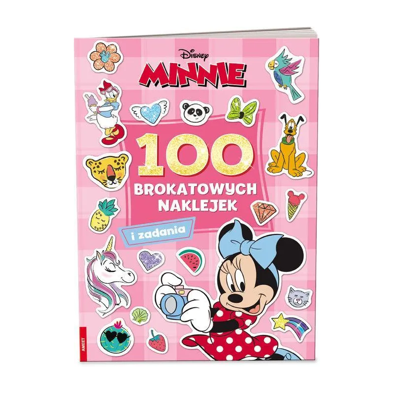 DISNEY MINNIE. 100 BROKATOWYCH NAKLEJEK Z ZADANIAMI