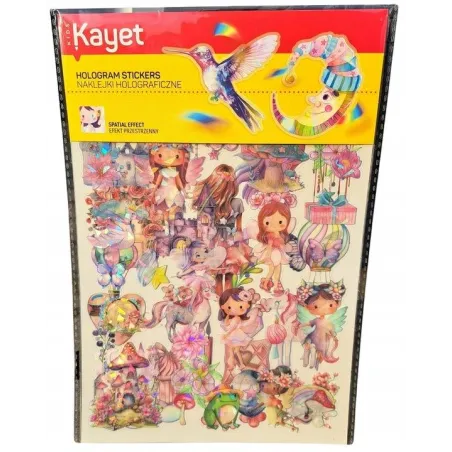 Naklejki Holograficzne Bajkowe 3 Arkusze Błyszczących Naklejek