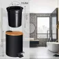 Elegancki Kosz Na Śmieci Vmbathrooms 3L Czarny Z Pedałem I Wewnętrznym Pojemnikiem Elegancki Kosz Na Śmieci Vmbathrooms 3L Czarny Z Pedałem I Wewnętrznym Pojemnikiem