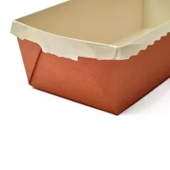 FORMA DO PIECZENIA OPTIMA 180 X 80 X 55 MM BRĄZOWA PROSTOKĄTNA TEKTUROWA