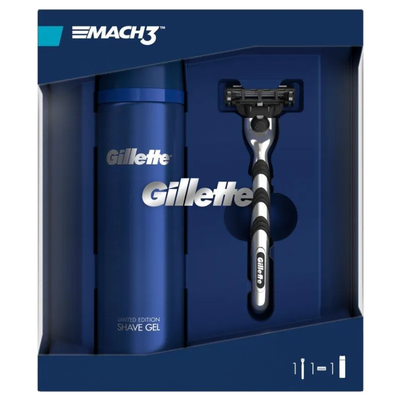 GILLETTE MACH 3 MASZYNKA DO GOLENIA + ŻEL DO GOLENIA - Procter & Gamble