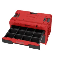 SKRZYNKA NARZĘDZIOWA QBRICK ONE DRAWER 2 PLUS 2.0 CUSTOM RED ULTRA HD Z SZUFLADAMI