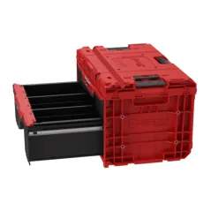 SKRZYNKA NARZĘDZIOWA QBRICK ONE DRAWER 2 PLUS 2.0 CUSTOM RED ULTRA HD Z SZUFLADAMI