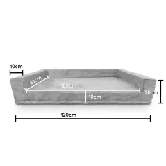 Materac Legowisko Ortopedyczne Dla Psa Z Boczkami Petformed Xxl 120X71 Cm Szare
