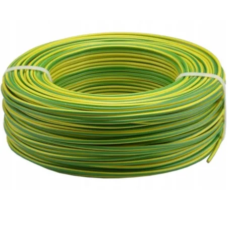 Przewód H07V-K (Lgy) 6 Mm² Żółto-Zielony 100 M Instalacyjny
