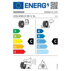 OPONA ZIMOWA GOODRIDE SW608 235/45R19 99V – BEZPIECZNA, TRWAŁA I EKONOMICZNA
