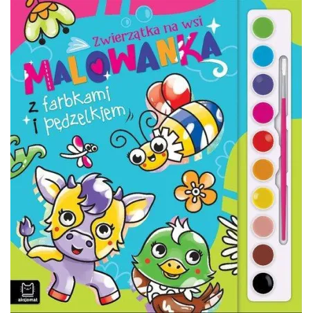 ZWIERZĄTKA NA WSI. MALOWANKA Z FARBKAMI I PĘDZELKIEM II GATUNEK