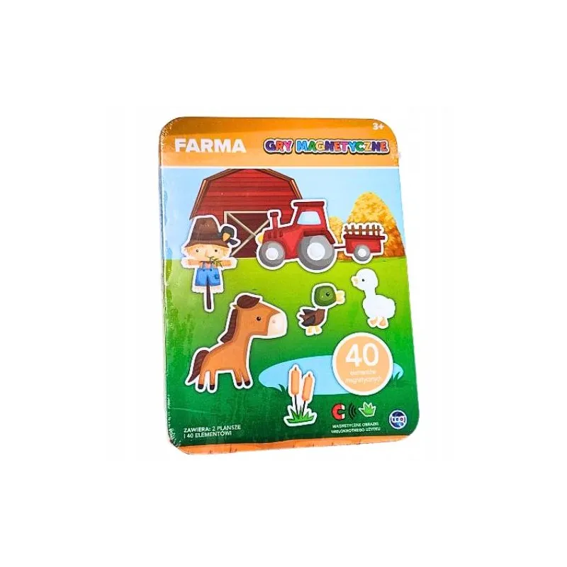 GRA MAGNETYCZNA FARMA PLANSZOWA EDUKACYJNA DLA DZIECI 3+