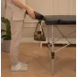 Profesjonalny Stół Do Masażu Czarny 60 Cm – Składany, Zagłówek, Podłokietniki, Torba