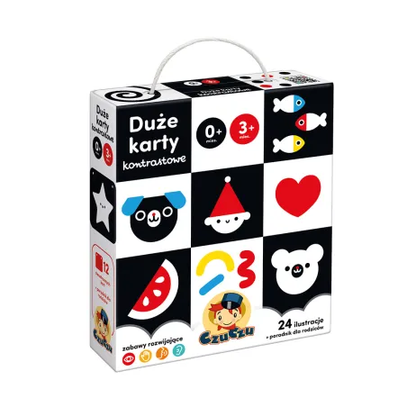 DUŻE KARTY KONTRASTOWE CZUCZU 0+