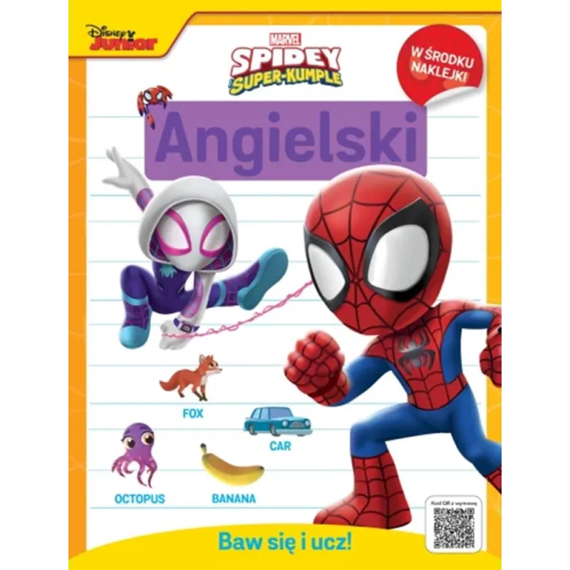 MARVEL SPIDEY I SUPER-KUMPLE. ANGIELSKI. BAW SIĘ I UCZ! KSIĄŻECZKA Z NAKLEJKAMI