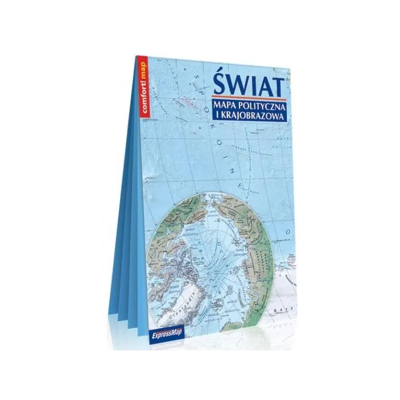 ŚWIAT MAPA POLITYCZNA I KRAJOBRAZOWA LAMINOWANA MAPA W FORMACIE XXL 1:31 000 000