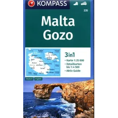 MALTA GOZO 3IN1 MAPA TURYSTYCZNA 1:25 000
