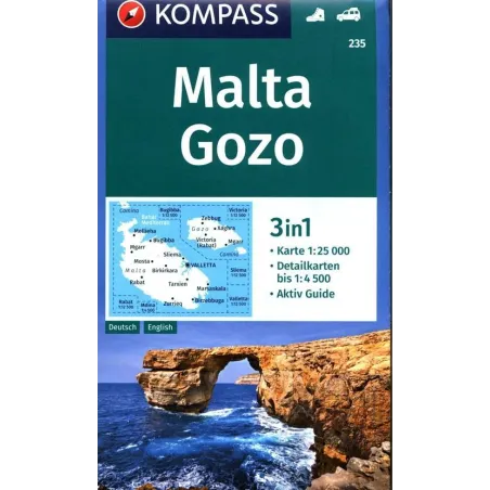 MALTA GOZO 3IN1 MAPA TURYSTYCZNA 1:25 000