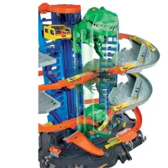 Mega Garaż T-Rexa Hot Wheels City 5+