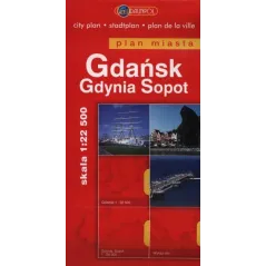 GDAŃSK, GDYNIA, SOPOT. PLAN MIASTA 1:22 500