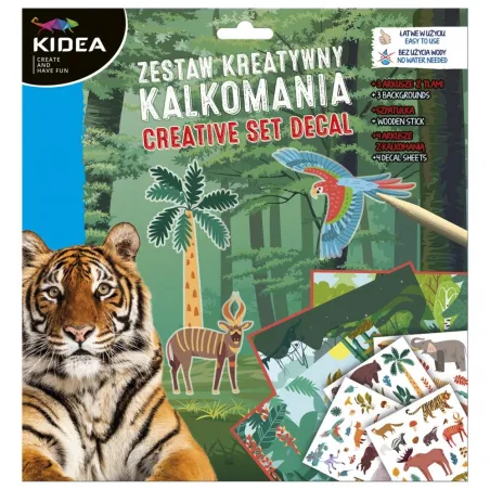 KALKOMANIA ZWIERZĘTA ZESTAW KREATYWNY 5+