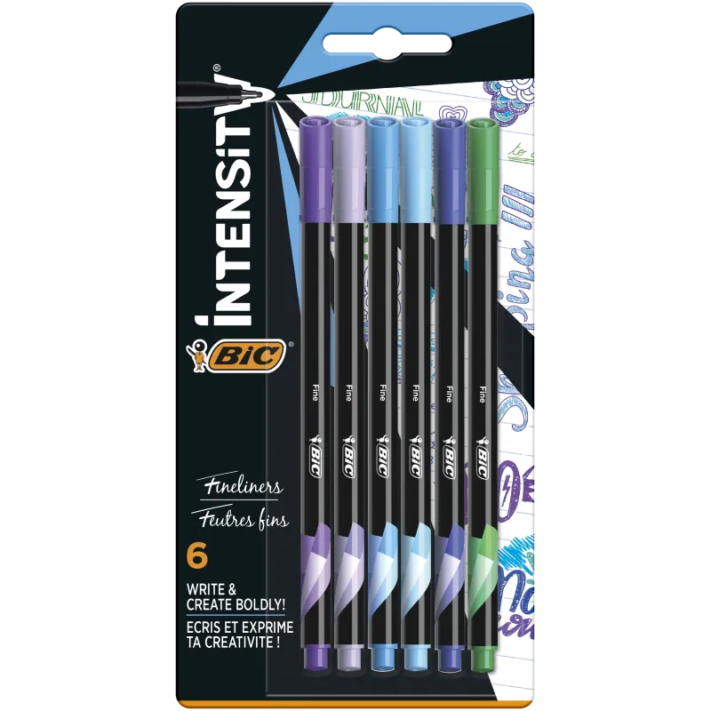 CIENKOPISY INTENSITY FINE 6 KOLORÓW BIC