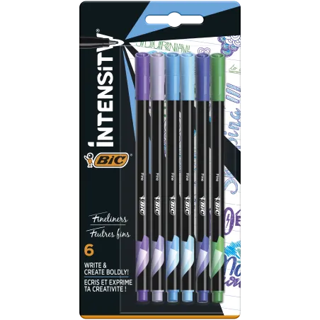 CIENKOPISY INTENSITY FINE 6 KOLORÓW BIC