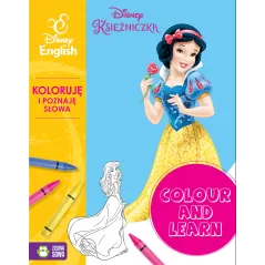 KSIĘŻNICZKI KOLORUJĘ I POZNAJĘ SŁOWA DISNEY ENGLISH 4+ - Zielona Sowa