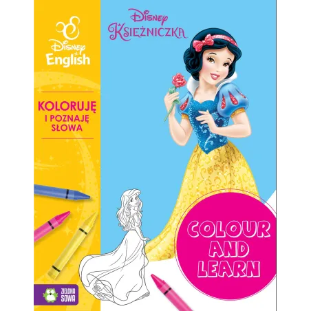KSIĘŻNICZKI KOLORUJĘ I POZNAJĘ SŁOWA DISNEY ENGLISH 4+ - Zielona Sowa