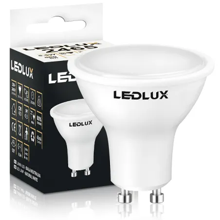 ŻARÓWKA GU10 LED 5,5W 4000K PREMIUM LEDLUX NEUTRALNE ŚWIATŁO