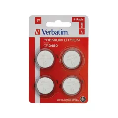 VERBATIM LITOWE BATERIE MONETOWE CR2450 3V 4 SZTUKI
