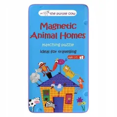PUZZLE UKŁADANKA MAGNETYCZNA ZWIERZĘTA I ICH DOMU 3+