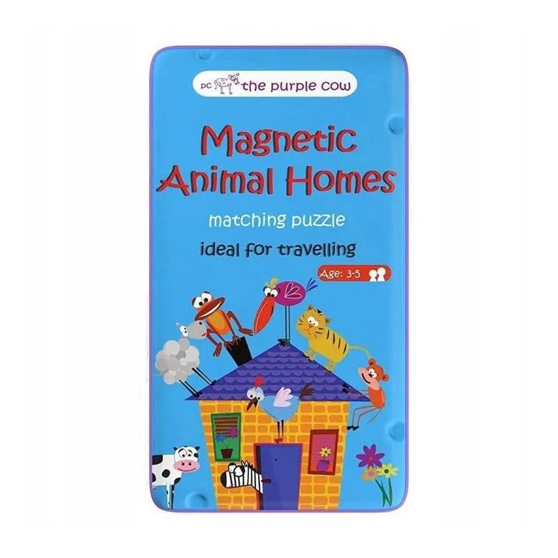 PUZZLE UKŁADANKA MAGNETYCZNA ZWIERZĘTA I ICH DOMU 3+