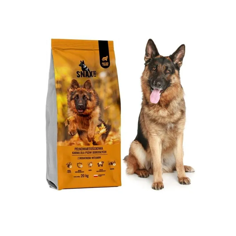 KARMA SUCHA DLA PSA SNAX DAILY 20KG – EKONOMICZNA, PEŁNOWARTOŚCIOWA FORMUŁA