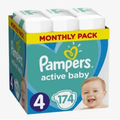 PIELUCHY PAMPERS ACTIVE BABY 4 MAXI 174SZT. 9-14 KG