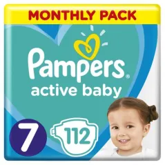 PIELUSZKI PAMPERS ACTIVE BABY 7 - 112 szt 15KG+