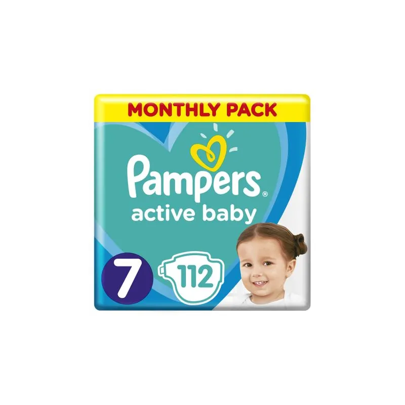 PIELUSZKI PAMPERS ACTIVE BABY 7 - 112 szt 15KG+
