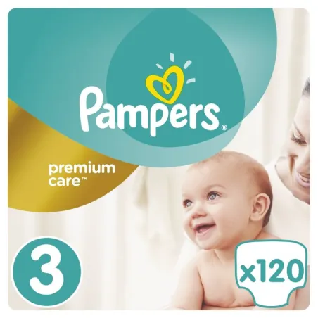 PAMPERS PREMIUM CARE ROZMIAR 3 120 PIELUSZEK 5-9 KG