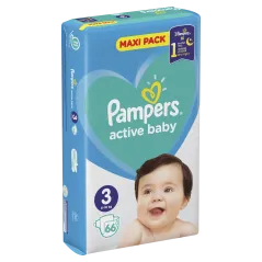 PIELUSZKI PAMPERS ACTIVE BABY ROZMIAR 3 6-10 KG 66 SZT. - Procter & Gamble