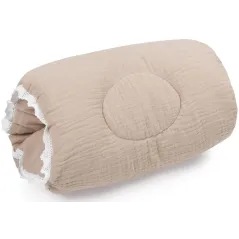 KOKON BAWEŁNIANY CUDDLY MUSLIN BEIGE Z WIELOFUNKCYJNĄ OWIJKĄ 100 X 60 X 14CM BELLOCHI