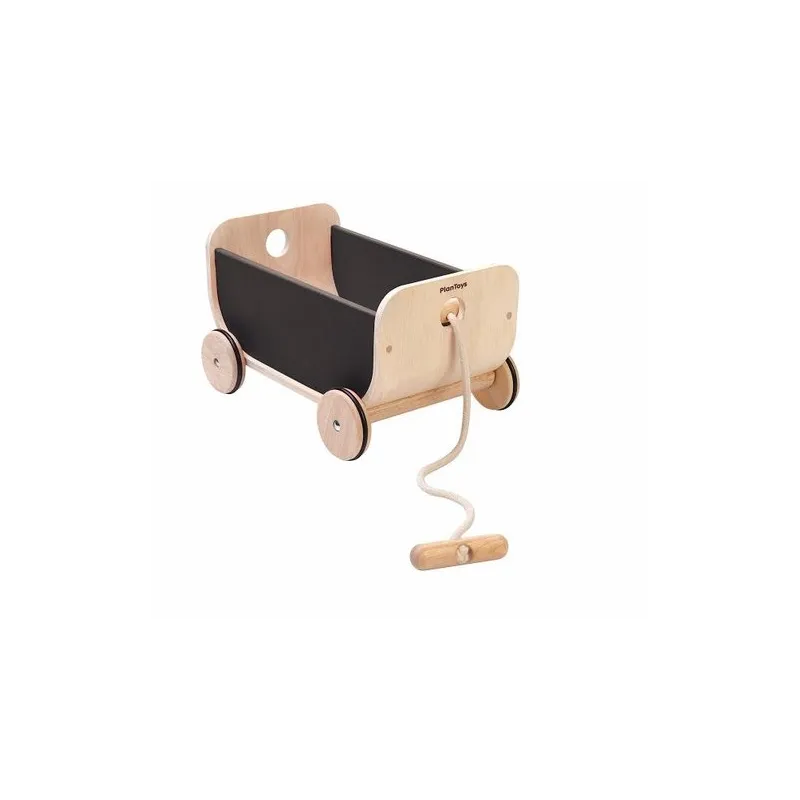 DREWNIANY WÓZEK WAGON CZARNY PLAN TOYS 3+