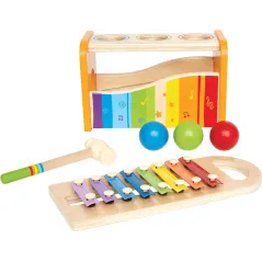 KSYLOFON HAPE POUND AND TAP BENCH Z PIŁECZKAMI DLA DZIECI 12M+