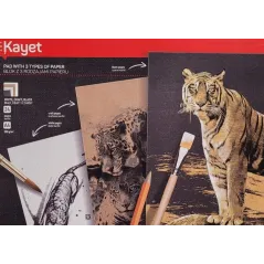 BLOK RYSUNKOWY A4 3 RODZAJE PAPIERU