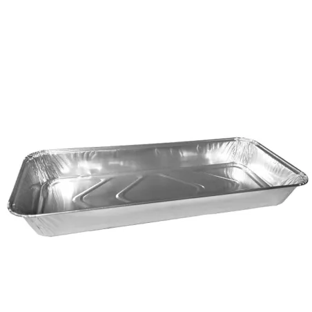 FOREMKA ALUMINIOWA PROSTOKĄTNA DO CIAST PASZTETU 100 SZTUK R38GP 650 ML 256×116×28 MM