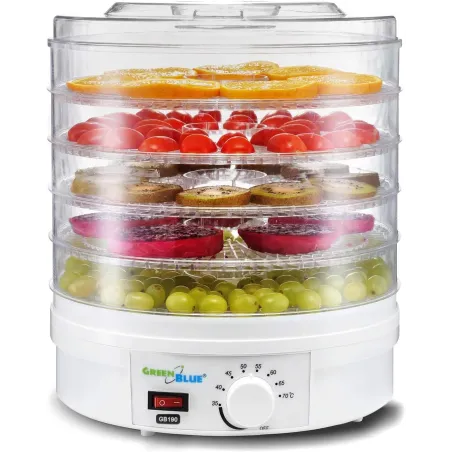 Suszarka Spożywcza Greenblue Gb190 250W – Do Grzybów, Owoców I Warzyw Z Regulacją Temperatury