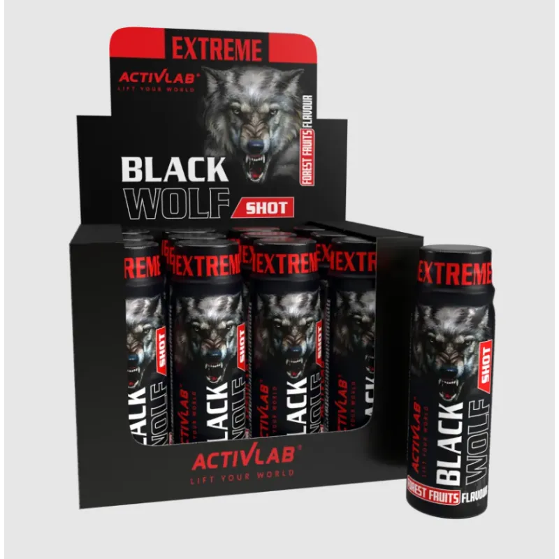ACTIVLAB BLACK WOLF SHOT 80 ML – PRZEDTRENINGOWY ENERGETYCZNY SHOT 200 MG KOFEINY, BETA-ALANINA, EAA ACTIVLAB BLACK WOLF SHOT 80 ML – PRZEDTRENINGOWY ENERGETYCZNY SHOT 200 MG KOFEINY, BETA-ALANINA, EAA